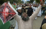 Manifestation de musulmans radicaux, protestant le 2 novembre 2018 à Islamabad contre l'acquittement par la Cour suprême de la chrétienne Asia Bibi, condamnée à mort pour blaphème