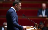 Julien Dive, député Les Républicains, intervient lors d'un débat à l'Assemblée nationale, à Paris, le 8 juillet 2025