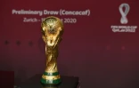 Le trophée de la Coupe du monde de football, au siège de la Fifa, à Zurich le 19 août 2020