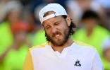Le Français Lucas Pouille contre le Britannique Cameron Norrie au 2e tour de Roland-Garros le 31 mai 2023 à Paris
