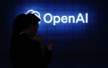 Le logo d'Open AI au Mobile World Congress à Barcelone, le 26 février 2024