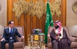 Rencontre entre le ministre américain au Trésor Steven Mnuchin et le prince héritier saoudien Mohammed ben Salmane à Ryad, le 22 octobre 2018. Photo fournie par le ministère saoudien des Affaires étrangères.