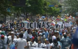 Les médecins et le personnel de santé manifestent à Caracas, au Vénézuela, le 22 mai 2017