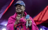 Le chef de l'opposition kényane, Raila Odinga lors d'un rassemblement de campagne au stade Kirigiti, le 1er août 2022 à Narok