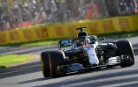 Le Britannique Lewis Hamilton (Mercedes) lors du GP d'Australie, le 25 mars à Melbourne