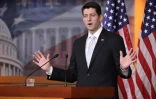 Le porte-parole de la Maison Blanche, Paul Ryan, lors d'une conférence de presse sur l'abrogation de l'Obamacare, le 12 janvier 2017 à Washington