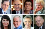 Haut, g. à d.: l'ex-PDG de Renault L. Schweitzer, l'avocat J.-M. Burguburu, la mathématicienne C. Voisin, la maire de Deauville A. d'Ornano. Bas, g. à d.: l'actrice Z. Breitman, le président de l'Église protestante unie de France L. Schlumberger, la corécipiendaire du Nobel de médecine pour la découverte du VIH, F. Barré-Sinoussi et le président de l'Olympique lyonnais J.-M. Aulas.