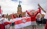 Manifestation à Varsovie le 29 mai 2021 en soutien à l'opposition bélarusse