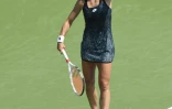 La Française Alizé Cornet au service lors du tournoi de Montréal, le 9 août 2018 