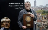 Le cinéaste tchèque Milos Forman à Lyon lors d'un festival, le 10 octobre 2010