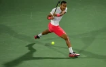 Le Canadien Félix Auger-Aliassime durant la finale du tournoi de Dubaï perdue contre le Grec Stéfanos Tsitsipas le 1er mars 2025.