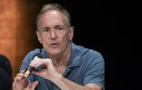 L'inventeur du web, le scientifique britannique Tim Berners-Lee, à Lyon, le 26 avril 2018