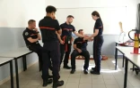 Des pompiers du service d'incendie et de secours (SDIS 77) lors d'un exercice dans la caserne de Ferrières-en-Brie, en Seine-et-Marne, le 10 juillet 2026
