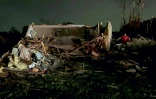 Image obtenue auprès du tribunal fiscal du comté de Laurel montrant les dégâts provoqués par une tornade dans le comté de Laurel, le 17 mai 2025 dans le Kentucky