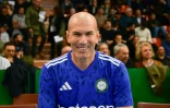 Zinédine Zidane participe à un tournoi de futsal de charité, "Les Défis du Sport", au Palais des Sports de Beaublanc à Limoges, le 19 mars 2025