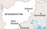 Carte d'Afghanistan localisant Spin Boldak près de la frontière Pakistanaise