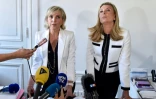 Les avocates de Jacqueline Sauvage, Janine Bonaggiunta et Nathalie Tomasini, lors d'une conférence de presse, le 12 août 2016 à Paris