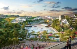 Image de synthÚse du projet de complexe touristique et commercial Europacity, dévoilée par la société Alliages et Territoires, le 27 septembre 2017