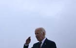 Le président américain Joe Biden sur la base militaire d'Andrews, près de Washington, le 8 août 2024