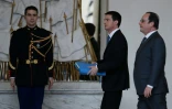 Francois Hollande et Manuel Valls à l'Elysée le 27 janvier 2016