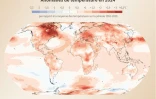 Anomalies de température en 2024