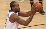 Kawhi Leonard, des LA Clippers, en NBA contre les Chicago Bulls le 17 février 2021 au United à Chicago