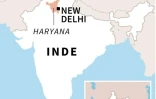 Carte de l'Inde localisant l'Etat d'Haryana où des émeutes liées au système de castes ont fait 12 morts