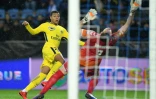 Kylian Mbappé marque pour le Paris SG, le 13 décembre 2017 à Strasbourg en Coupe de la Ligue