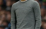 L'entraîneur de Manchester City Pep Guardiola après la défaite face à Manchester United le 7 avril 2018