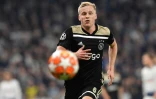 Le joueur de l'Ajax Amsterdam Donny van de Beek buteur lors de la victoire sur Tottenham 1-0 en demi-finale aller de Ligue des champions le 30 avril 2019