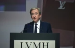 Bernard Arnault, PDG du groupe de luxe français LVMH, le 21 avril 2022 à Paris