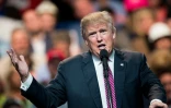 Le prétendant républicain à la Maison Blanche Donald Trump, lors d'un discours à Charleston, en Virginie occidentale, le 5 mai 2016