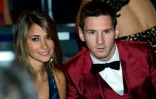 Lionel Messi et sa compagne Antonella Roccuzzo, le 13 janvier 2014 Ă Zurich