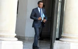 Le ministre de l'Education nationale Pap Ndiaye quitte l'Elysée après le conseil des ministres, le 29 juillet 2022 à Paris