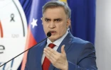 Le procureur général du Venezuela, Tarek William Saab, s'exprime lors d'une conférence de presse à Caracas le 21 juillet 2025