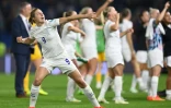La joie de l'Anglaise Ellen White après la qualification pour les demi-finales de l'Euro aux dépens de l'Espagne, le 20 juillet 2022 à Brighton
