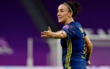 La défenseure lyonnaise Lucy Bronze contre le Bayern Munich lors du "Final 8" de la Ligue des champions, le 22 août 2020 à Bilbao