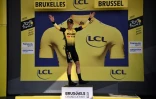 Le Néerlandais Mike Teunissen lors de la victoire par équipes au contre la montre du Tour de France le 7 juillet 2019