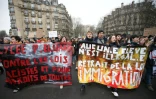 Manifestation contre la loi immigration à Paris, le 21 janvier 2024