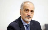 Le chef de la délégation du régime syrien Bachar Jaafari lors de négociations sous l'égide de l'ONU à Genève, le 10 juillet 2017