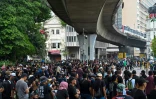 Manifestation contre l'augmentation du coût de la vie et le manque de réformes imputés au gouvernement du Premier ministre malaisie Anwar Ibrahim, le 26 juillet  à Kuala Lumpur
