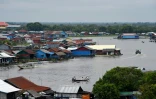 Le village flottant de Prek Toal au Cambodge, le 13 octobre 2020