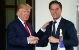 L'ancien président américain Donald Trump salue le Premier ministre néerlandais Mark Rutte à Washington DC le 18 juillet 2019.