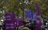 Manifestation féministe place de la République à Paris organisée par le collectif "NousToutes" contre les violences faites aux femmes, le 20 novembre 2021