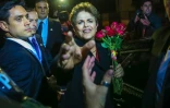 L'ancienne présidente Dilma Rousseff le 6 septembre 2016 à la sortie du palais Alvorada à Rio
