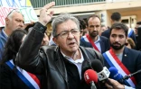 L'ancien leader de "La France Insoumise" Jean-Luc Mélenchon à Saint-Brevin-les-Pins en Loire-Atlantique, le 24 mai 2023
