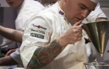 l'Islandais Viktor Andresson au concours Bocuse d'Or à Chassieu, en France, le 25 novambre 2017