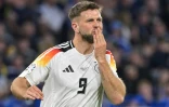 Niclas Füllkrug vient de marquer le 4e but allemand contre l'Ecosse, le 14 juin 2024 à Munich