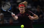 L'Allemand Alexander Zverev face au Néerlandais Robin Haase au Masters de Paris-Bercy, le 1er novembre 2017