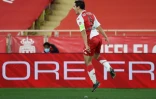 L'attaquant de Monaco Wissam Ben Yedder après un but contre Nice, au stade Louis-II